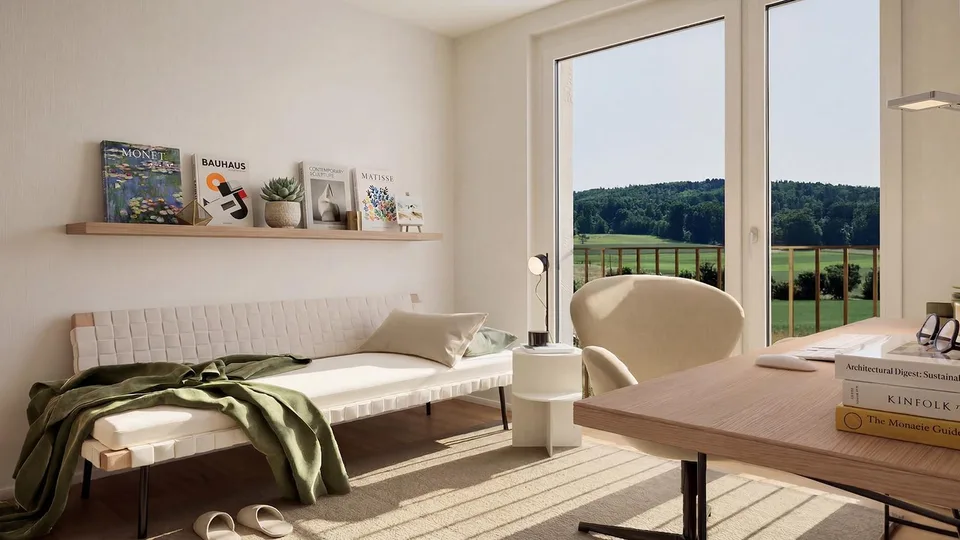 Appartamento in proprietà di 3,5 locali in un edificio nuovo con vista panoramica a Lüterswil (Bucheggberg)