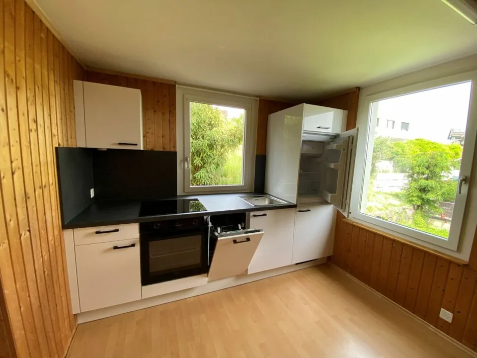 Espace de vie confortable avec vue sur le lac