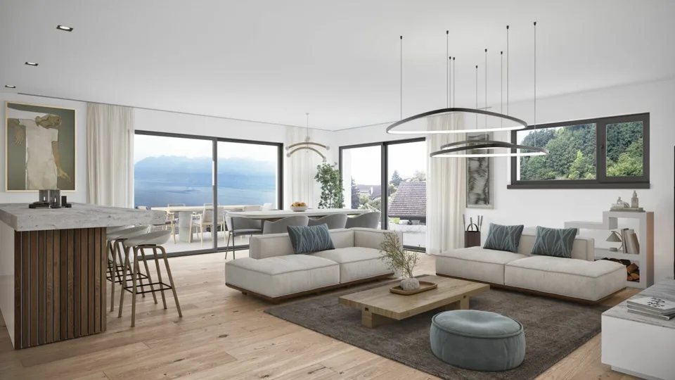 Zweifamilienhaus-Villa mit 5.5 Zimmern und Panoramablick