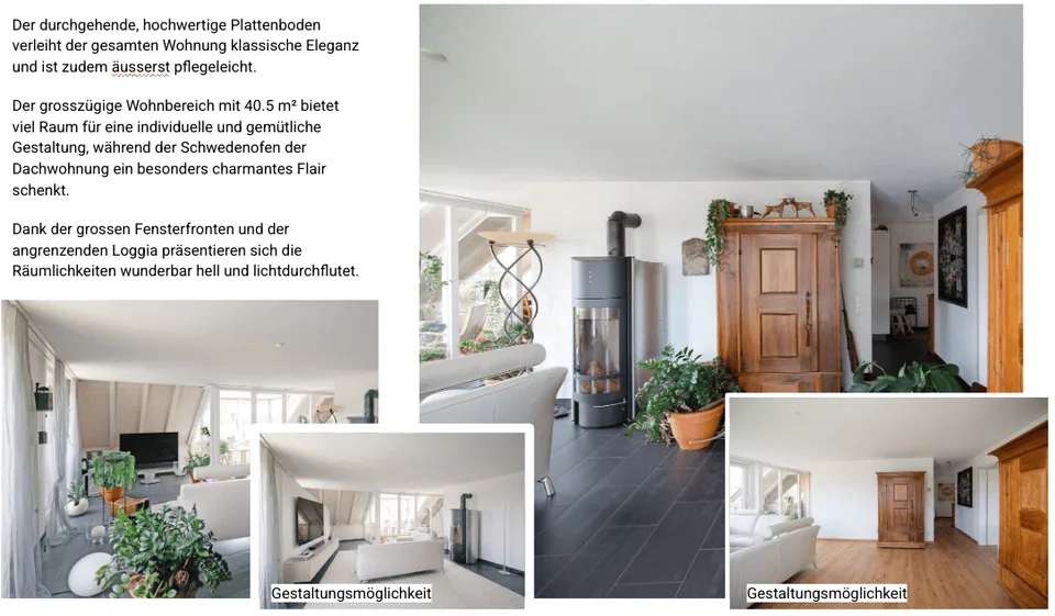 Maisonette mansardée de 4,5 à 5,5 pièces inondée de lumière à Hettlingen