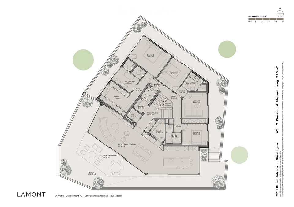 Exklusive 7-Zimmer-Attikawohnung in Binningen - Neubau mit Minergie P-Standard