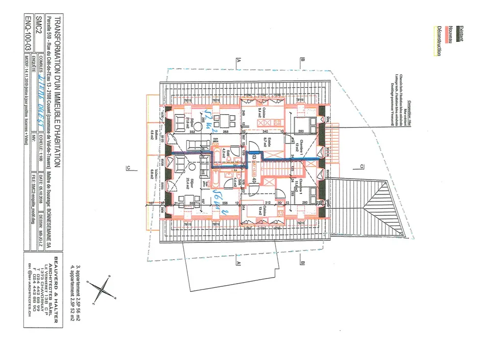 Charmantes Haus renoviert in Couvet mit Balkon und Parkplatz 13, Couvet - Mischgebäude zu verkaufen