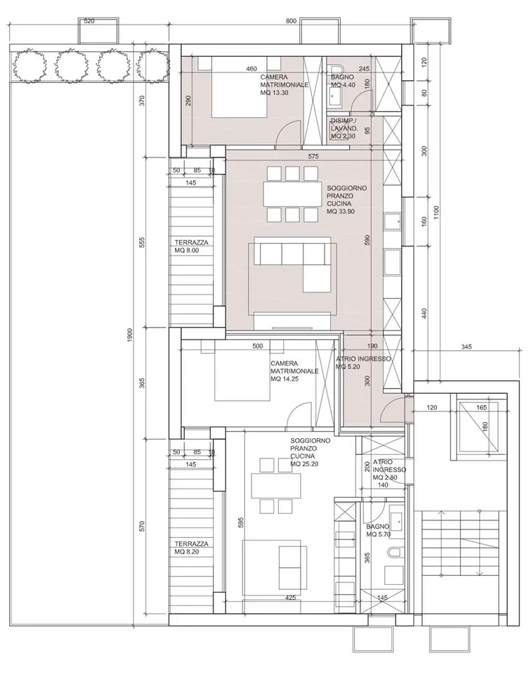 2.5 functional and bright rooms