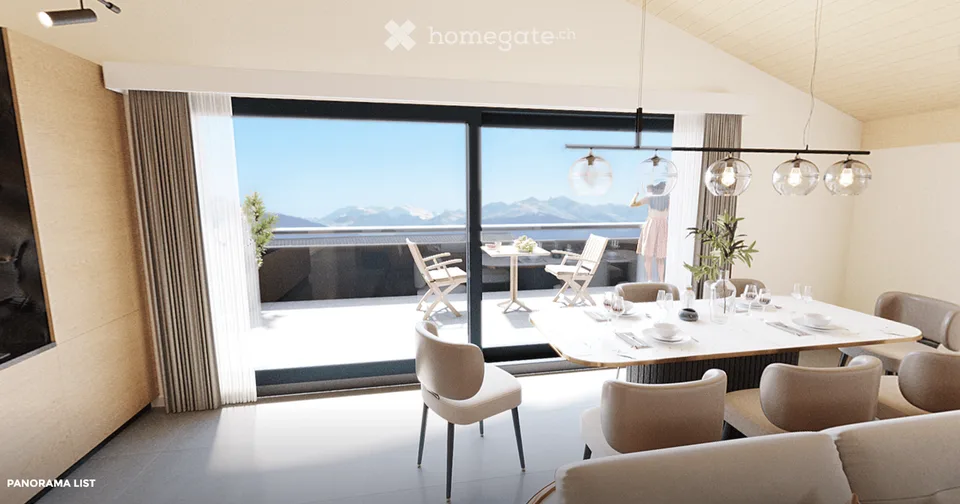 Magnifique appartement en attique de 3.5 pièces à Arbaz