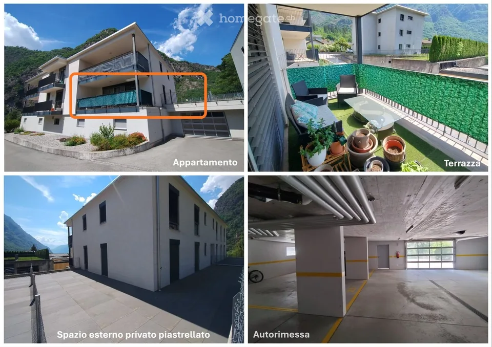 BIASCA - 4.5 locali con terrazza e spazio esterno privato