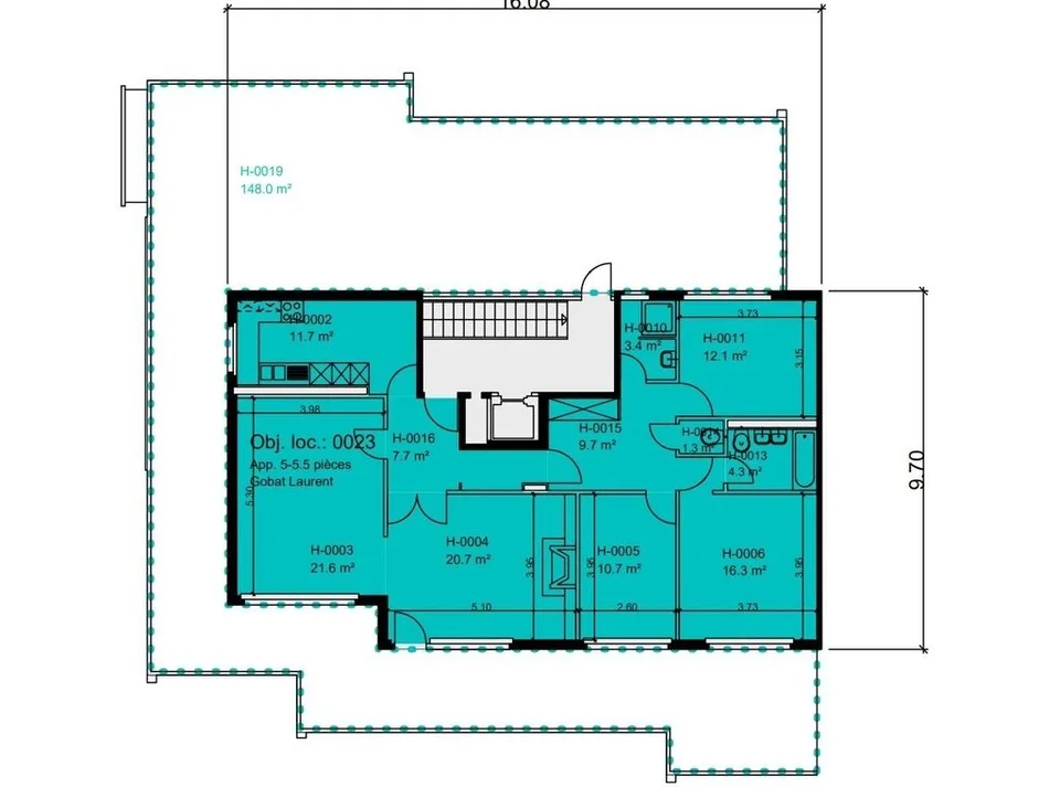 1. MIETE ANGEBOten - Großes 5.5 Zimmer helles Apartment mit Terrasse und Aussicht – Foto 11 von 12