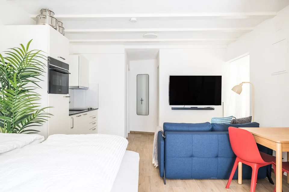 2min zum HB - möblierte 1.5 Zimmerwohnung mit privater Terrasse