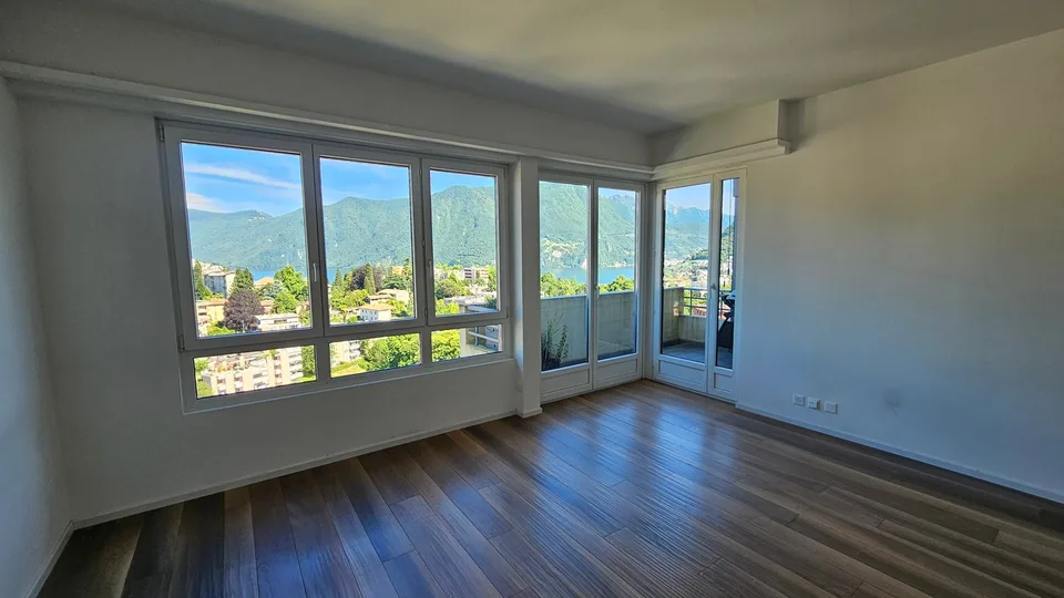 Mietwohnung 3.5 Zimmer mit freiem Blick auf Lugano