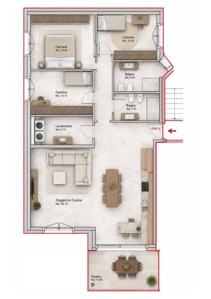 Wohnung 4.5 mit großem Portikus - Neubau