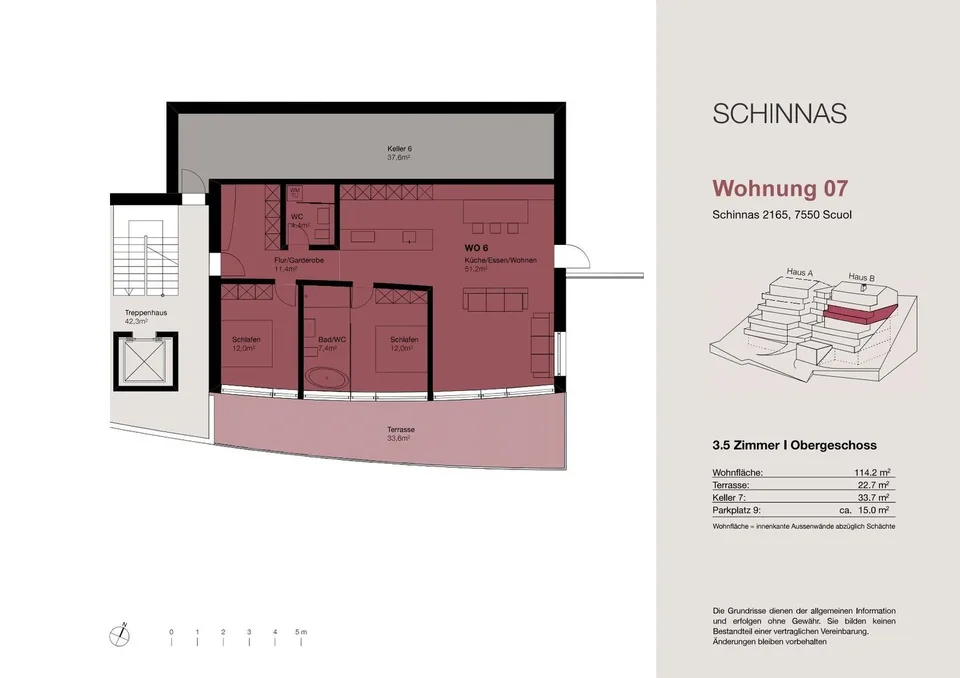 Nouvelle construction : appartements de 3,5 et 4,5 pièces avec terrasse à Schinnas – photo 13 sur 20