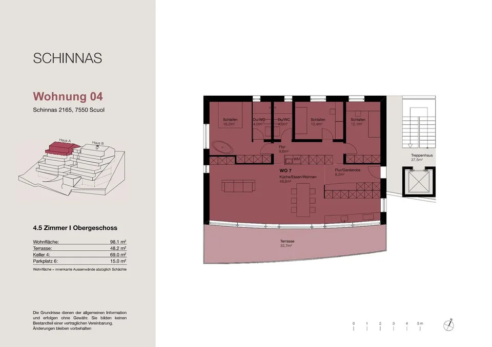 Nouvelle construction : appartements de 3,5 et 4,5 pièces avec terrasse à Schinnas – photo 10 sur 20