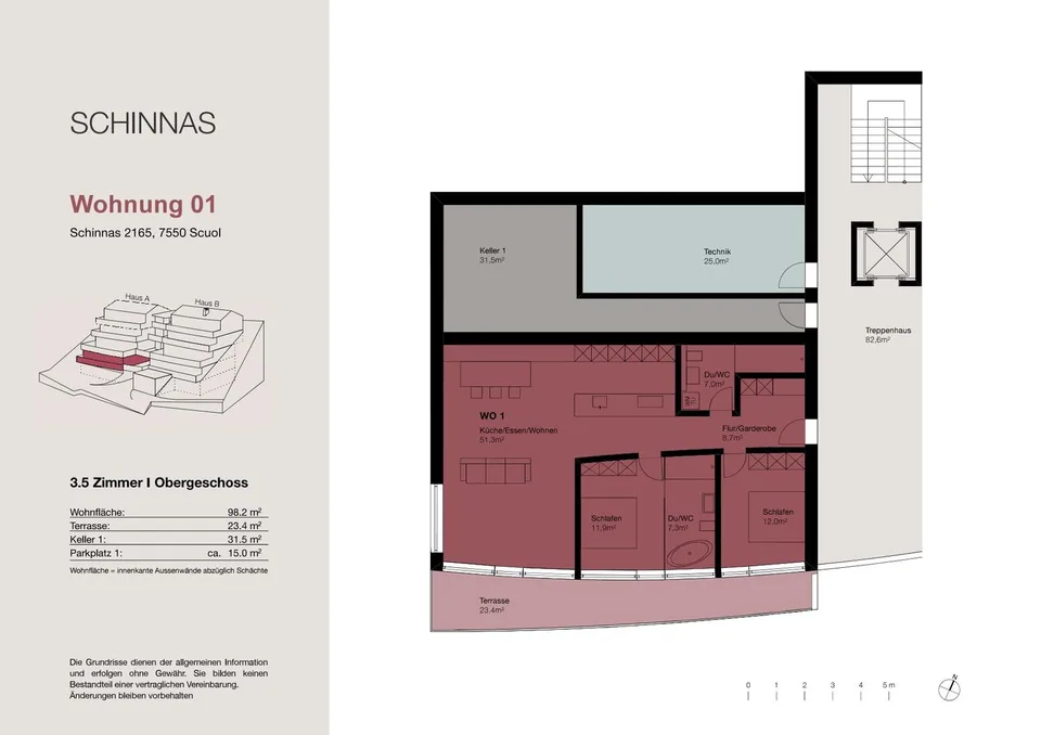 Nouvelle construction : appartements de 3,5 et 4,5 pièces avec terrasse à Schinnas – photo 7 sur 20