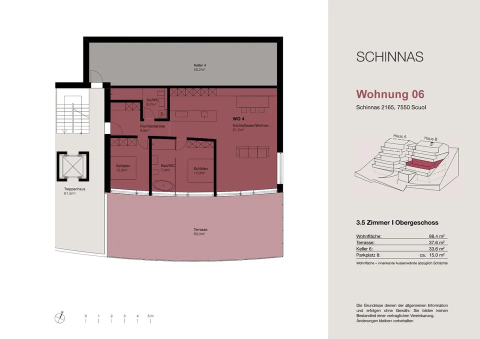 Nouvelle construction : appartements de 3,5 et 4,5 pièces avec terrasse à Schinnas – photo 12 sur 20