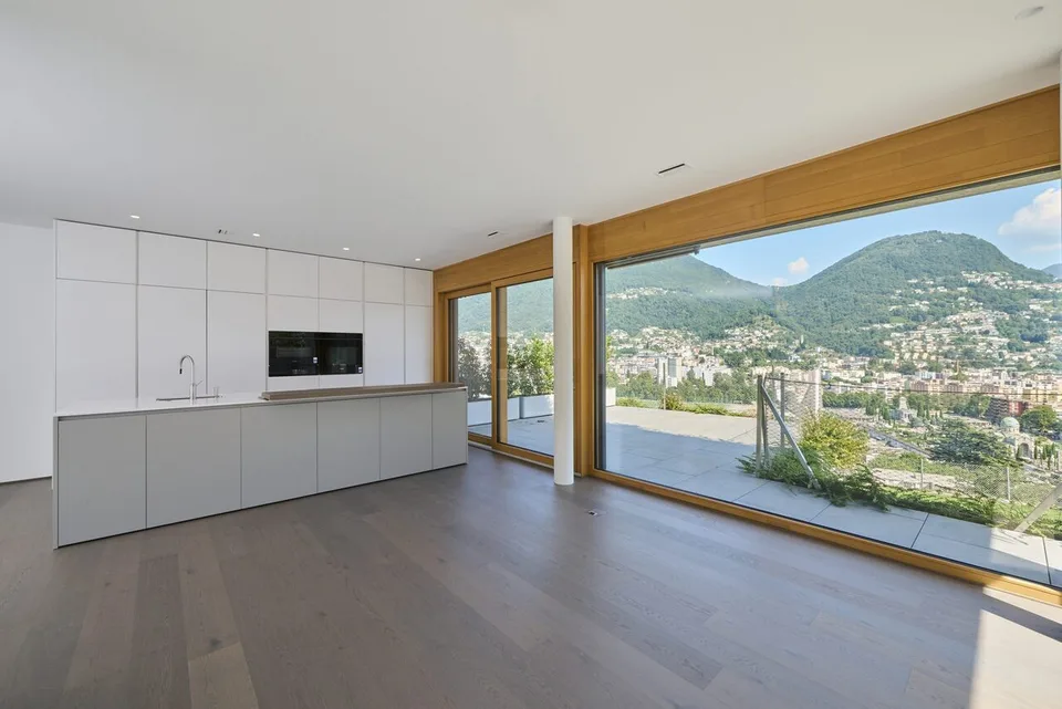 Attico in vendita a Lugano con Terrazza, Giardino e Vista Lago