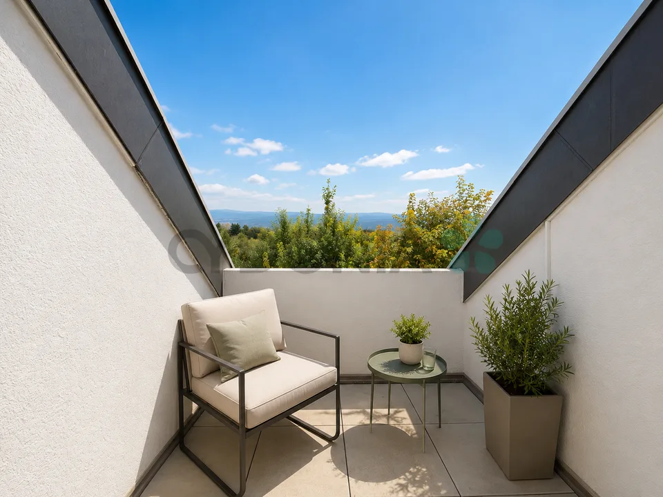 Duplex in attico di 3,5 locali con terrazza e balcone a Perly