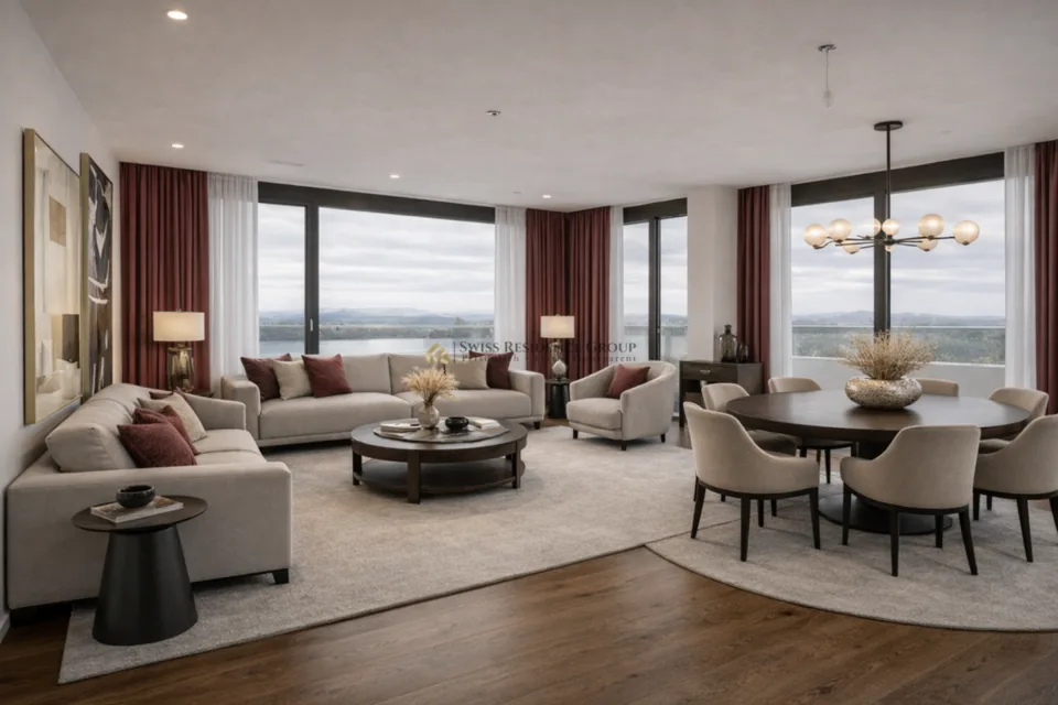 Appartement exclusif de 5,5 pièces au 33e étage des Tours Three Point