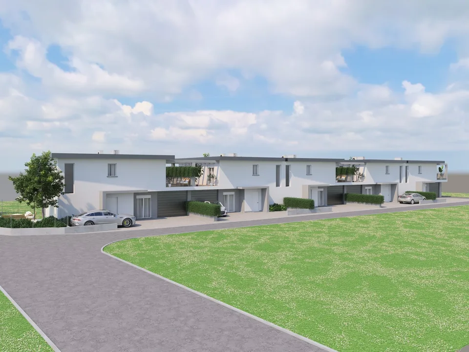 Terreno con licenza approvata - 5 case unifamiliari a Stabio