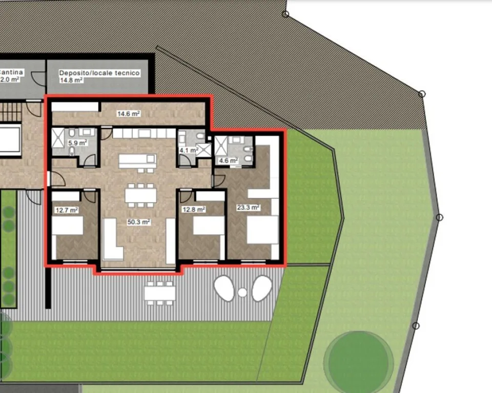 Interessantes Projekt für eine 4 ½-Zimmer-Wohnung mit Garten und Garage