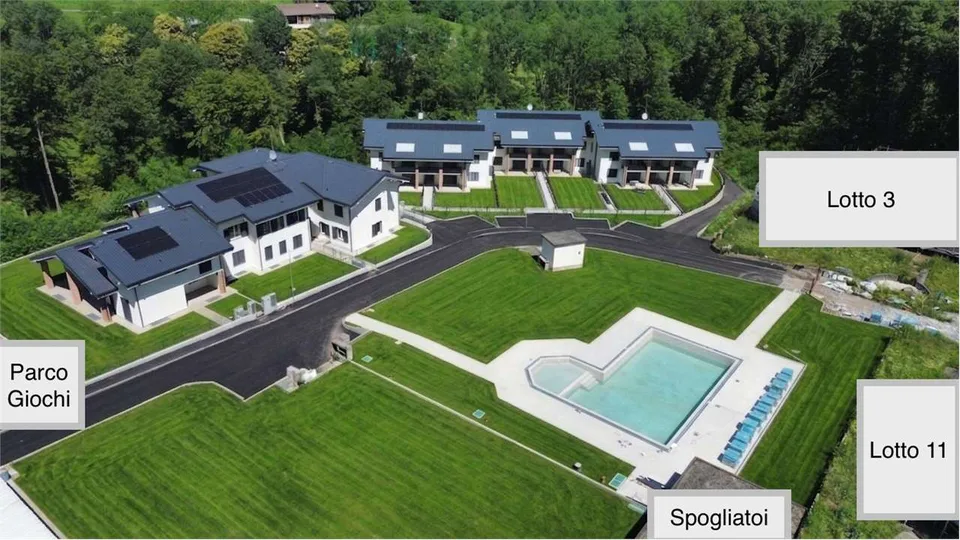 Bizzarone - Nuovo trilocale con terrazzo, piscina  di 150 mq