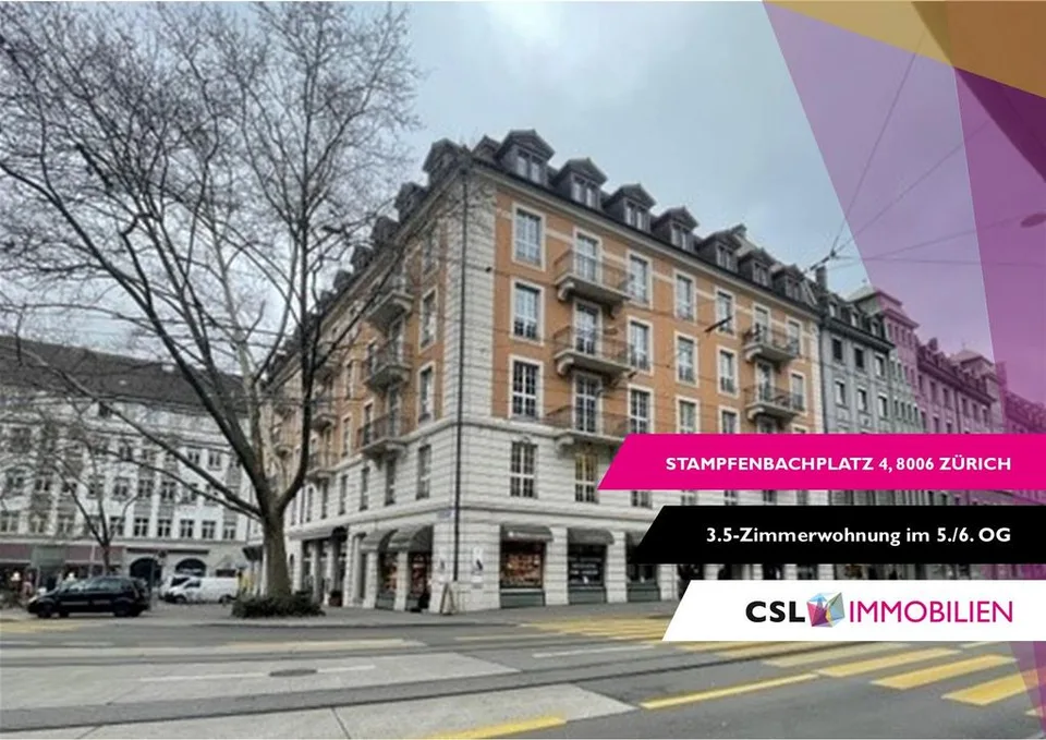 Moderne 3.5-Zimmer-Maisonettwohnung am Stampfenbachplatz