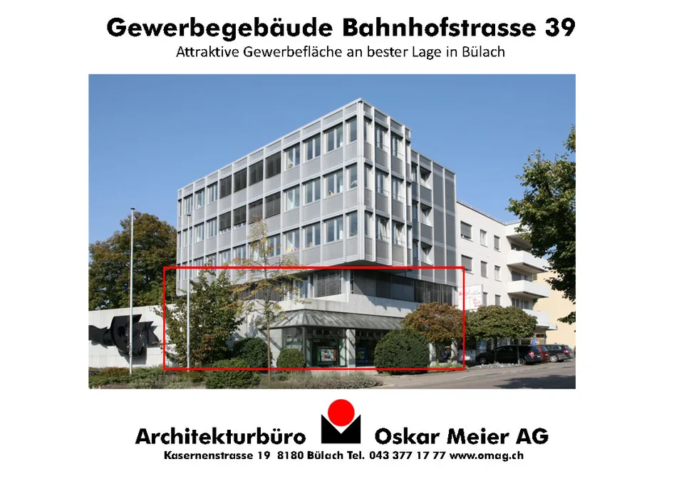 Attraktive Gewerbefläche an bester Lage in Bülach – Bahnhofstrasse 39