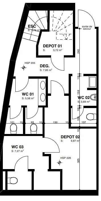 Prächtige Arcade von 183 m2 + Keller