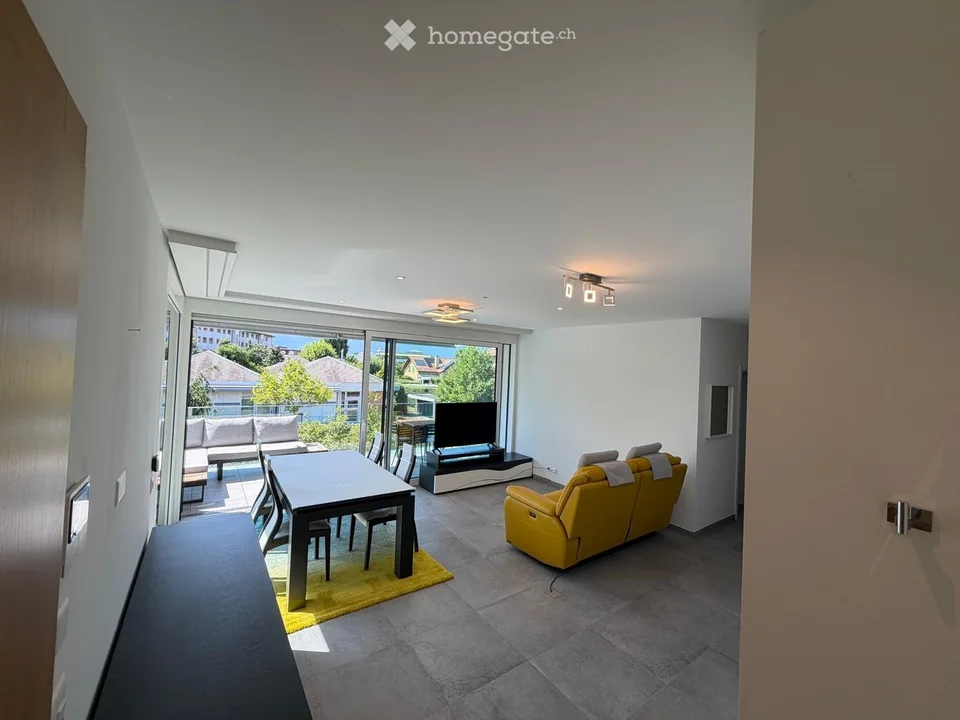 Eccezionale Grand-Saconnex. Residenza recente di alto standing. Magnifico appartamento di 3 locali completamente arredato