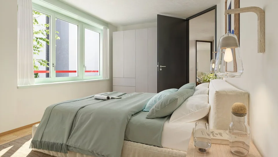 Charmante 1.5-Zimmer-Maisonette mit Sitzplatz im VoltaNord – Foto 9 von 12