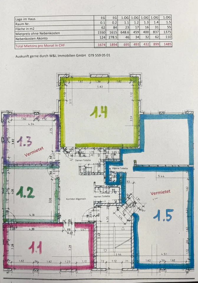 Modernes Büro (17m2) in Rafz zu vermieten, Raum Nr. 1.2
