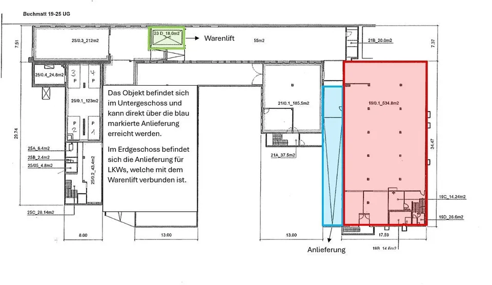 Espace de stockage central dans la zone industrielle de Burgdorf