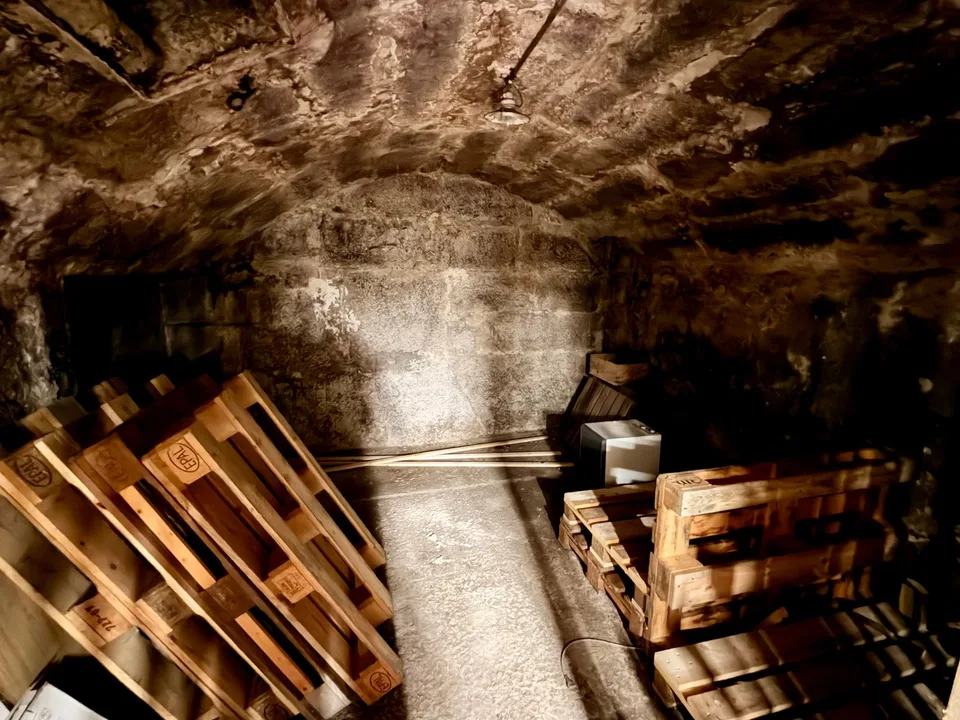 Vaulted cellar in the old town of Solothurn