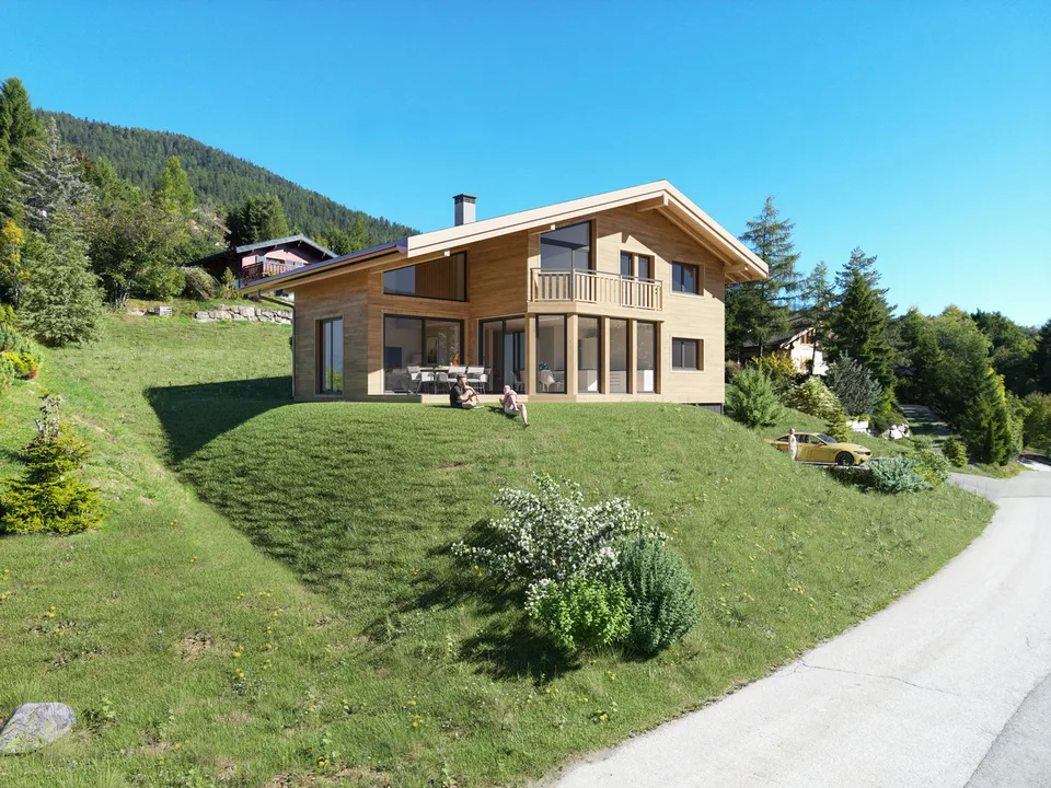 Chalet neuf à Mayens d'Arbaz - Vue panoramique - Résidence principale