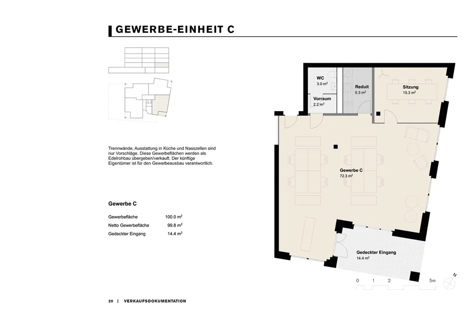Haus Sternen im Zentrum von Schattdorf - Gewerbe-Einheit C