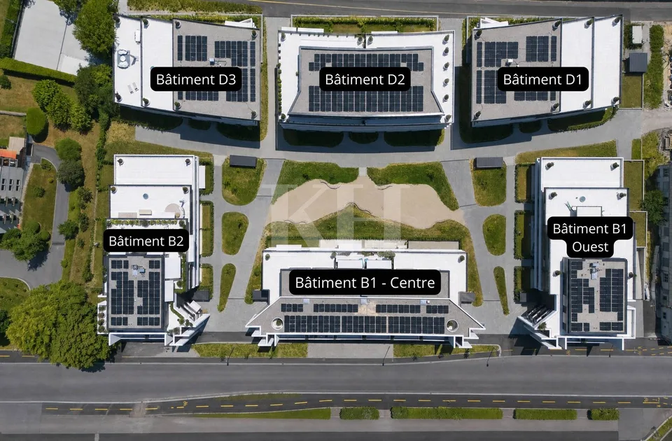 Grand 3,5 pièces traversant avec deux espaces extérieurs.