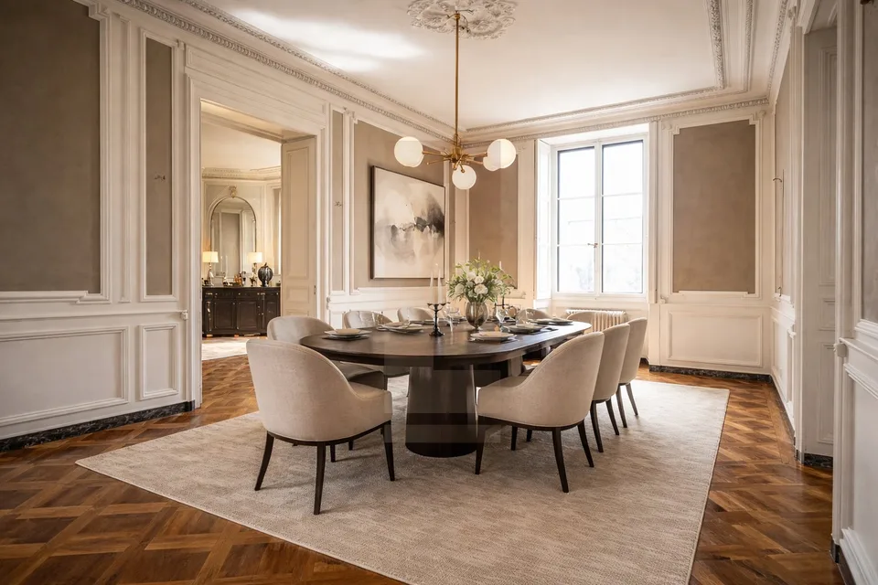 Elegante appartamento di carattere con vista libera sul Parc des Bastions