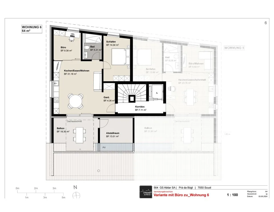 * Reserviert * Moderne 2.5-Zimmer-Dachwohnung – Foto 8 von 12
