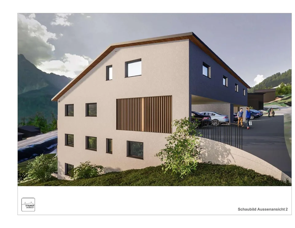 Moderne 2.5-Zimmer-Dachwohnung mit Bergblick in Scuol