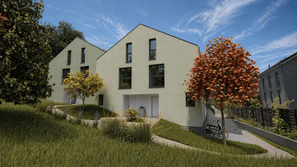Semi-detached house in residential area