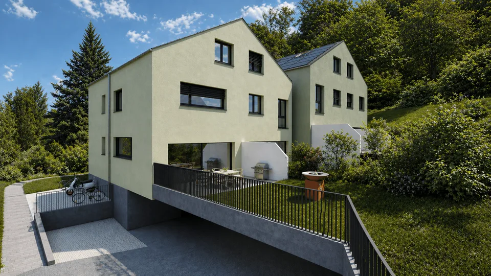 maison jumelée dans quartier résidentielle