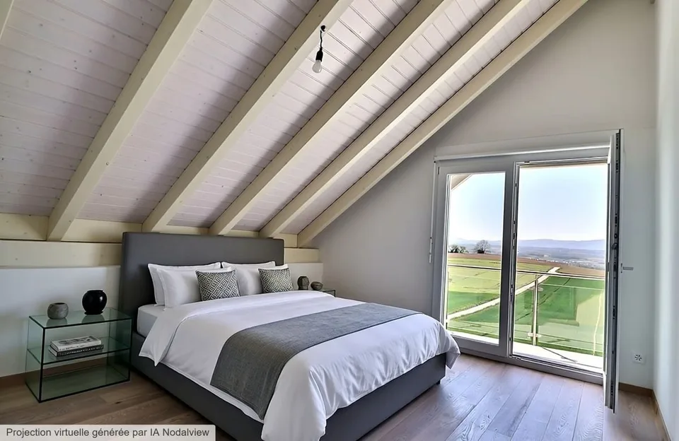 15 Minuten vom Zentrum von Lausanne entfernt, außergewöhnliches neues Anwesen, 10 Zimmer, Panoramablick auf die Landschaft und den See, ruhige Nachbarschaft. – Foto 9 von 12