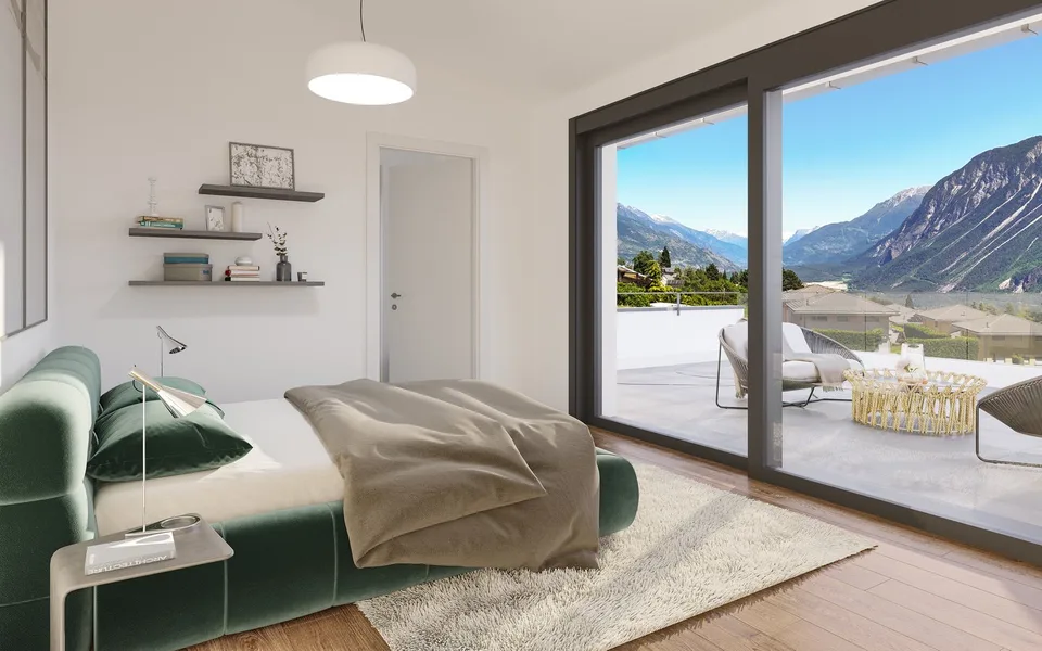 Meraviglioso appartamento di 4.5 locali con vista sulle montagne a Venthône