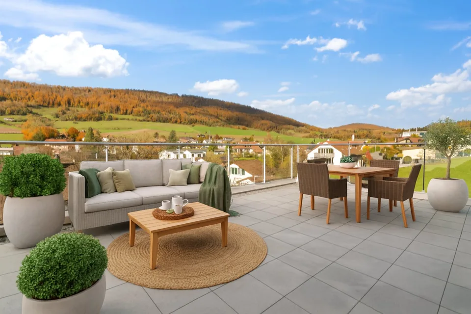 Moderne 5.5-Zimmer Doppel-Einfamilienhaushälfte mit Panoramablick in Erlinsbach