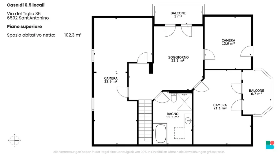 Schönes Haus von 6.5 Zimmern mit Potential in Sant Antonino – Foto 10 von 11
