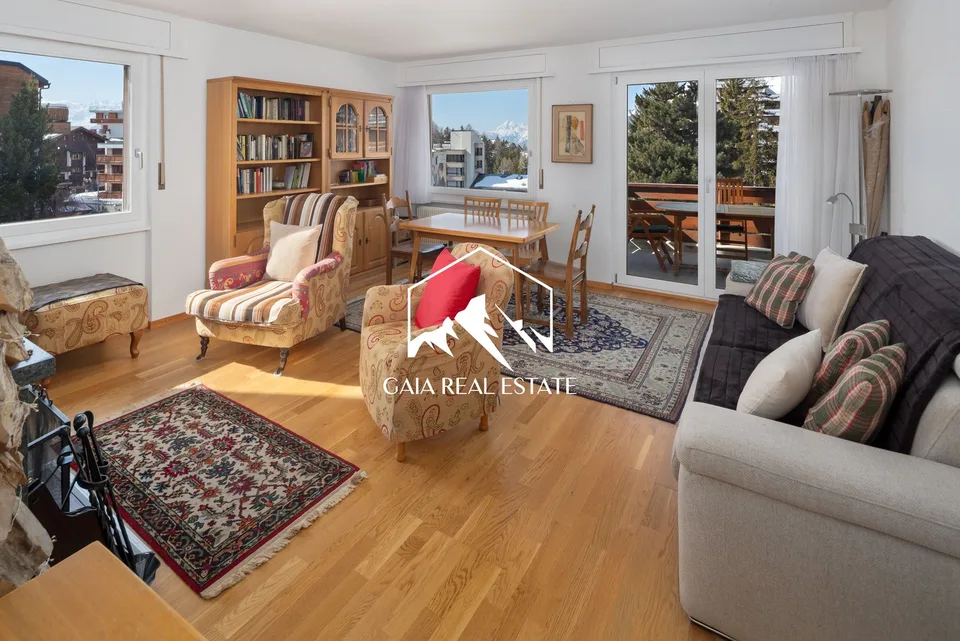 3.5 pièces en plein centre de Crans Montana avec vue et garage