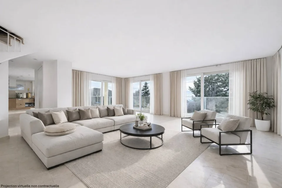 Duplex lumineux avec vue sur le lac et jardin attenant à l'ISL