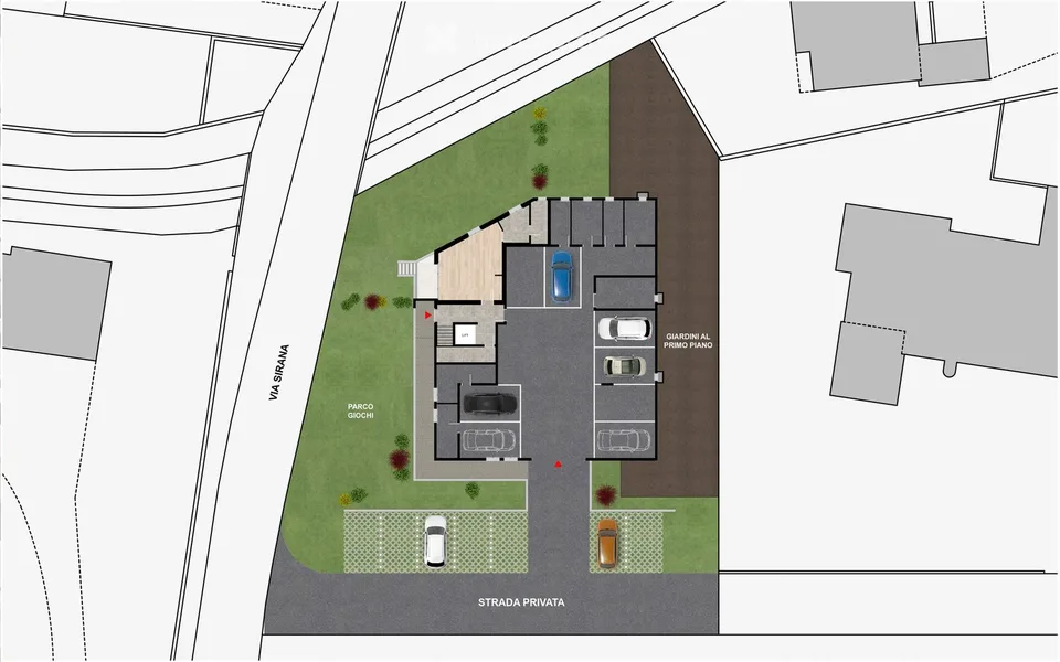 Grande monolocale da 43 m², 14 m² di portico e 36 m² di giardino al 1° piano