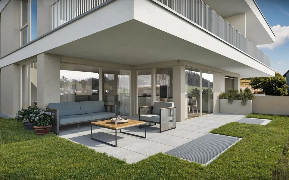 Appartamento giardino moderno con patio di 23,5 m² e giardino privato – foto 11 di 12