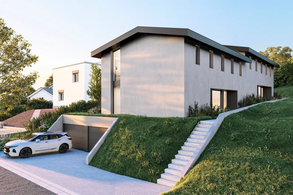 Maison mitoyenne moderne de 4.5 pièces à Delémont – Disponible 2027