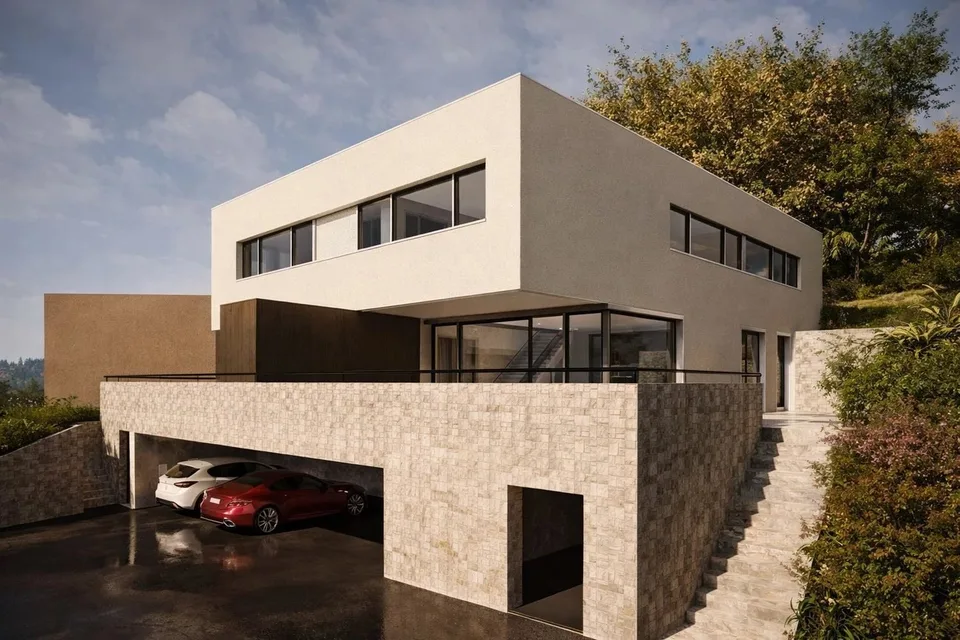 Schöne moderne Reihenhaus-Villa mit großer Terrasse in Ursy