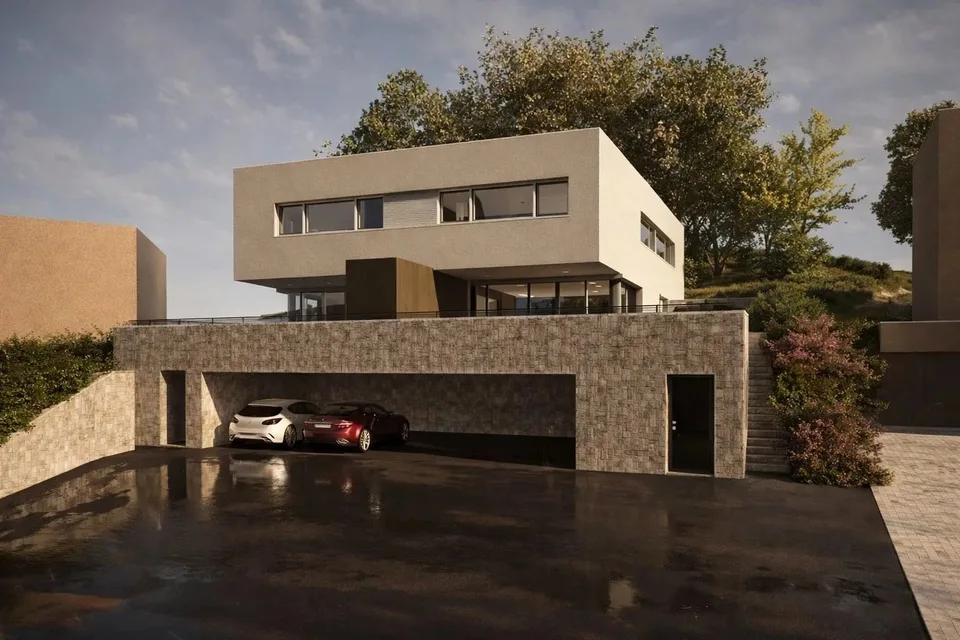 Schöne moderne Reihenhaus-Villa mit großer Terrasse in Ursy